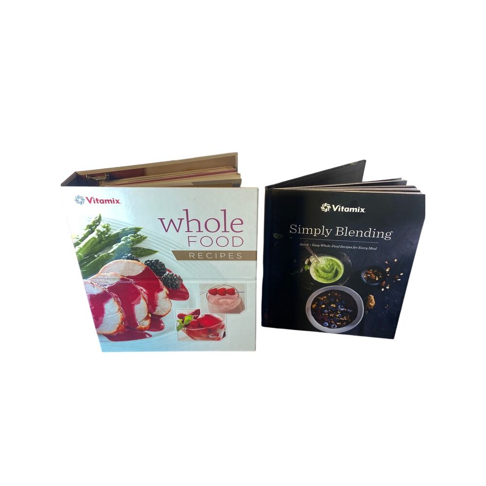 Vitamix recipe‎ books.  (2).  Whole Food and Simply Blending.
